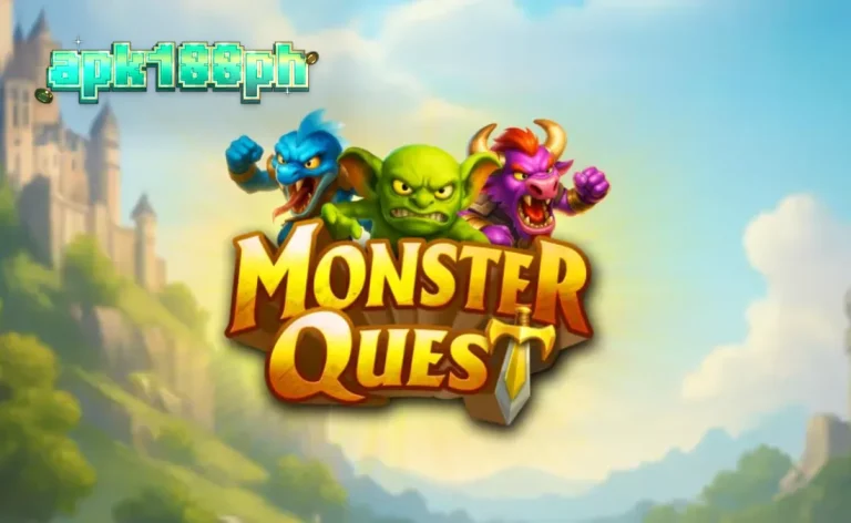 Tampilan visual slot Monster Quest dengan tema ksatria dan kastil